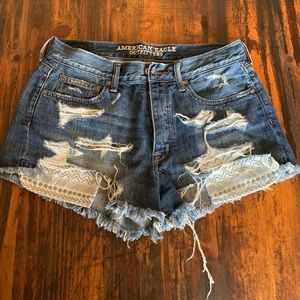 American Eagle cutoff Jean shorts Festival High Rise 6